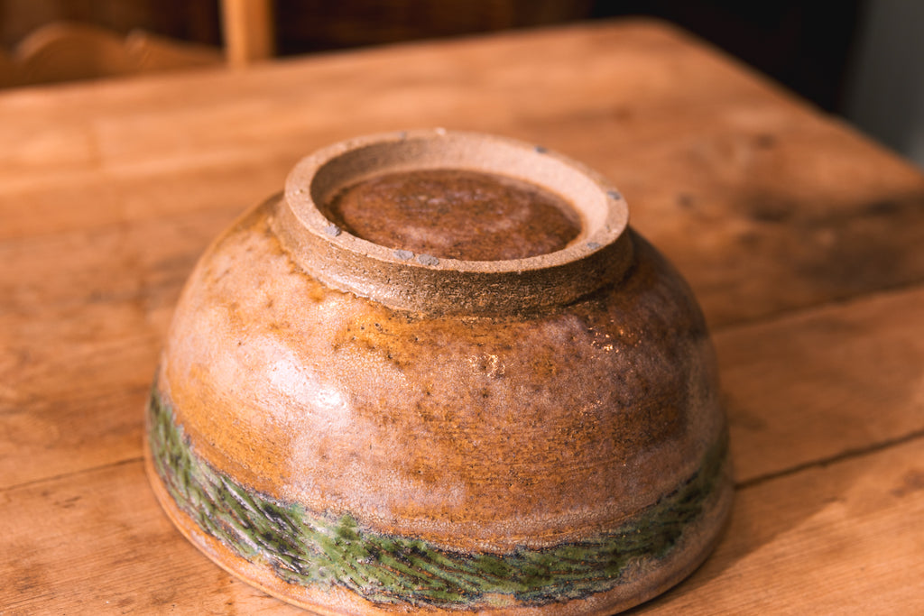 Hand-Glazed Earthenware Serving Bowl
