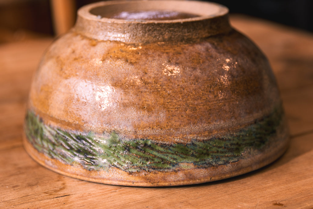 Hand-Glazed Earthenware Serving Bowl