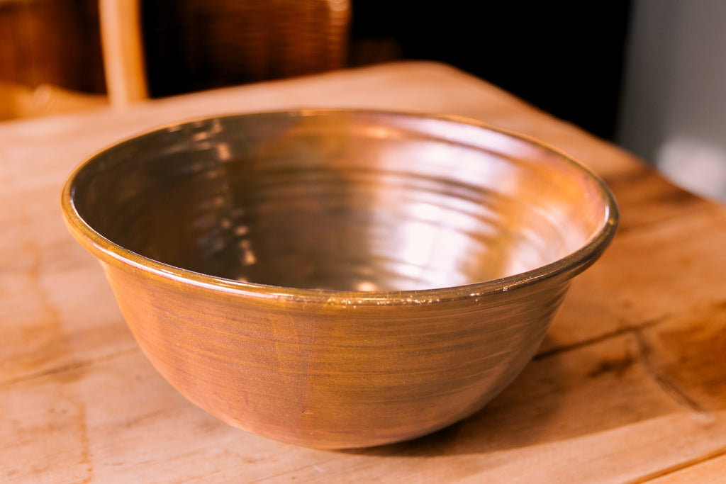 Hand-Glazed Earthenware Serving Bowl