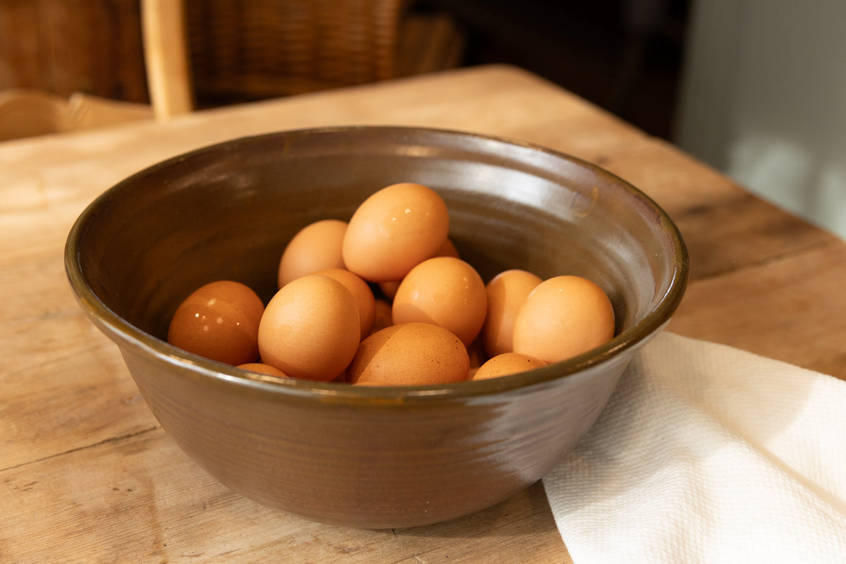 Hand-Glazed Earthenware Serving Bowl