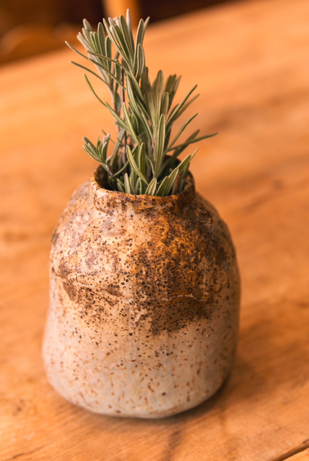 Handmade Speckled Stoneware Vase