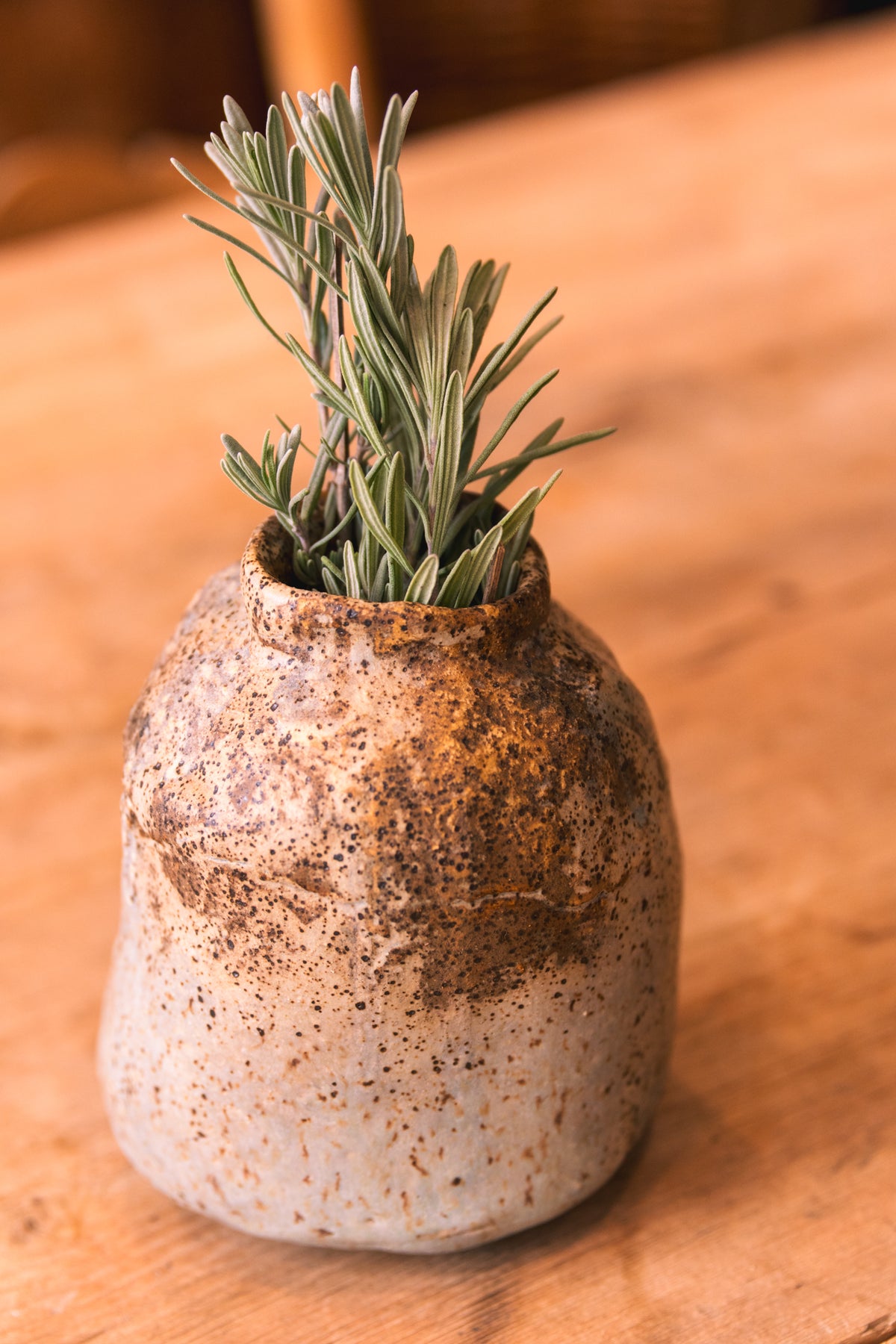 Handmade Speckled Stoneware Vase