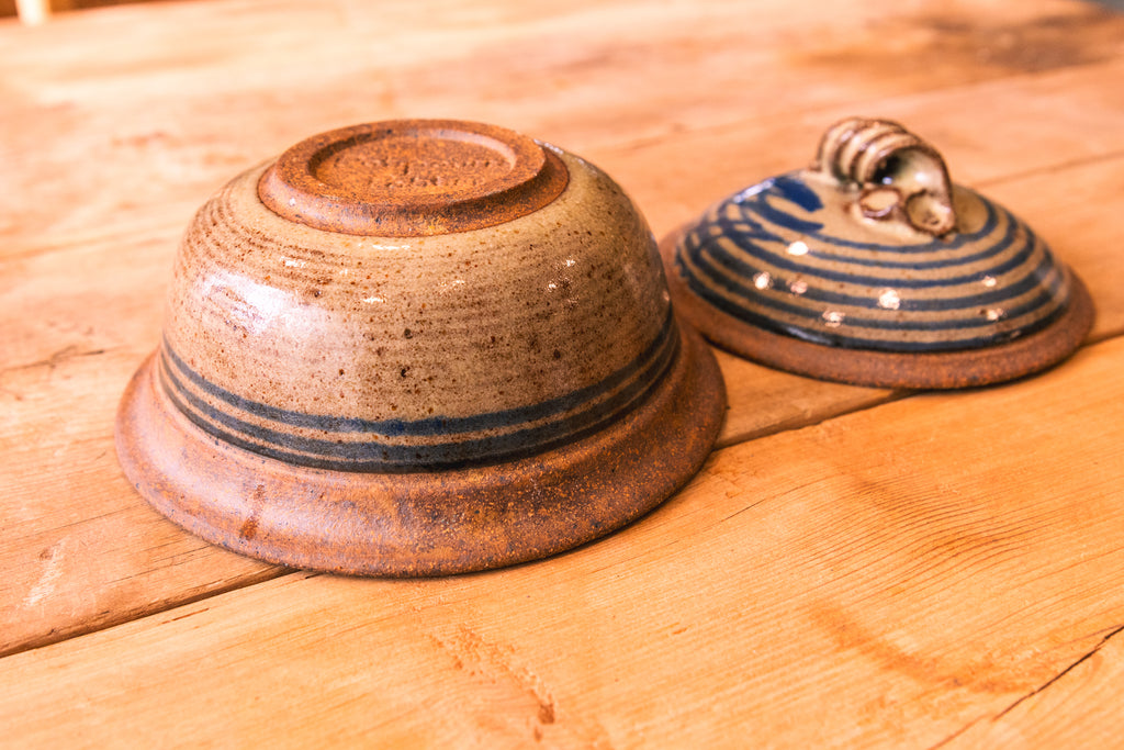 Handmade Lidded Stoneware Pot