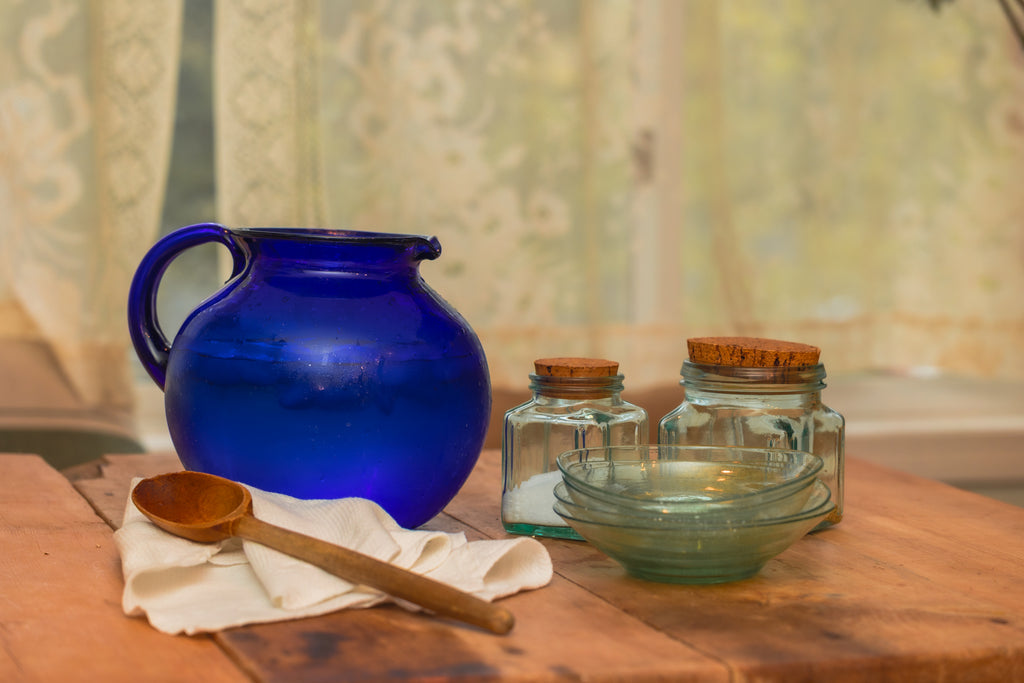 Hand-Blown Cobalt Glass Pitcher