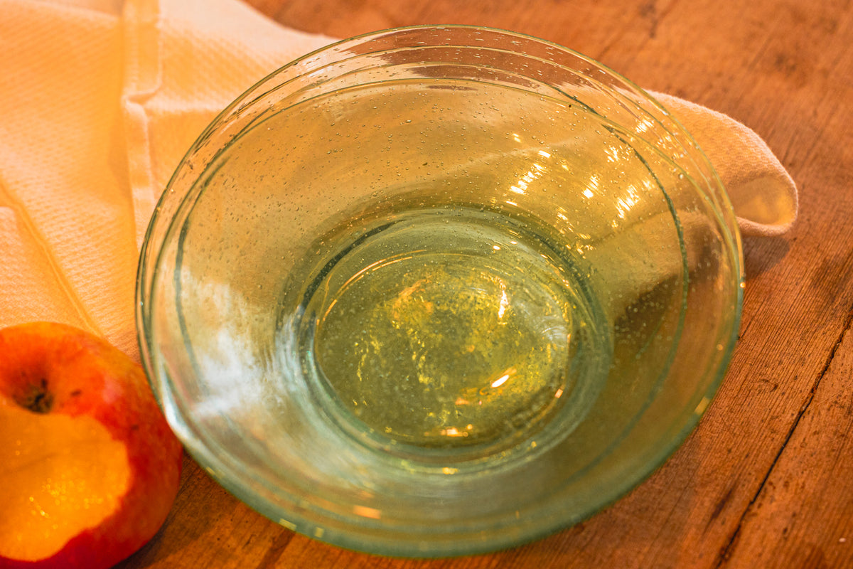Set of Four Hand-Blown Sea Glass Bowls